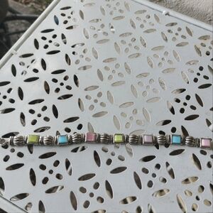 Sold As Is Charm Different Colored Stone Bracelet